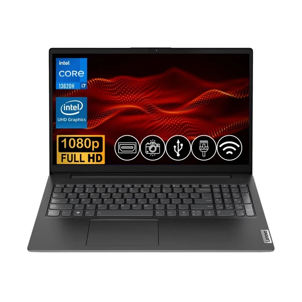 Lenovo V15  i7-13620H 24GB 512GB M.2 SSD 83A100QRTR ATL6  15.6" FDOS Taşınabilir Bilgisayar ürün görseli 1