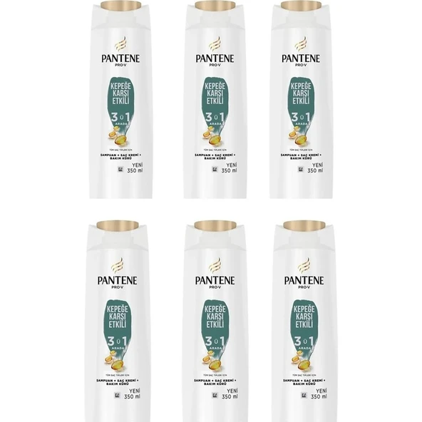 Pantene Şampuan 350 ml x 6 Adet ürün görseli
