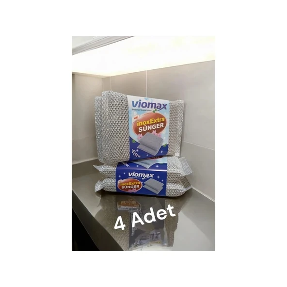 Viomax Sihirli Telli Sünger 4 Adet Çok Amaçlı Sünger - Resim 2