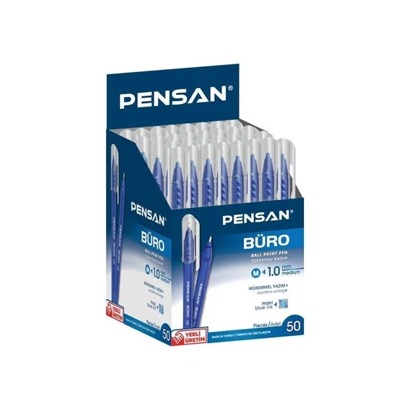 Pensan Büro Mavi Tükenmez Kalem 1Mm 2270 50 Li Paket ürün görseli