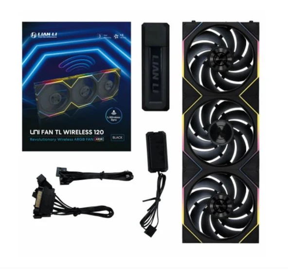 Lian Li UNI FAN TL WIRELESS 3x120mm Siyah Kasa Fanı - Resim 6