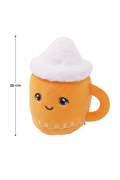 Peluş Kahve Bardağı Kupa Hediyelik Yastık Yumuşak Dekoratif Oyuncak - 5