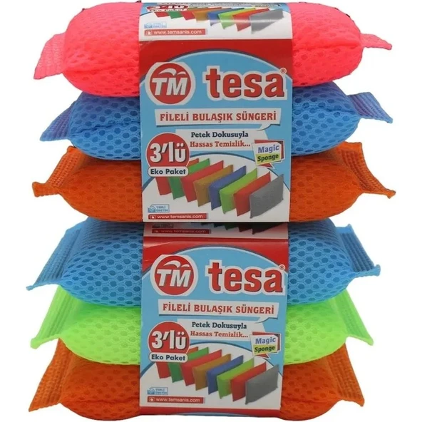 Tesa Fileli Bulaşık Süngeri 6 Adet ürün görseli
