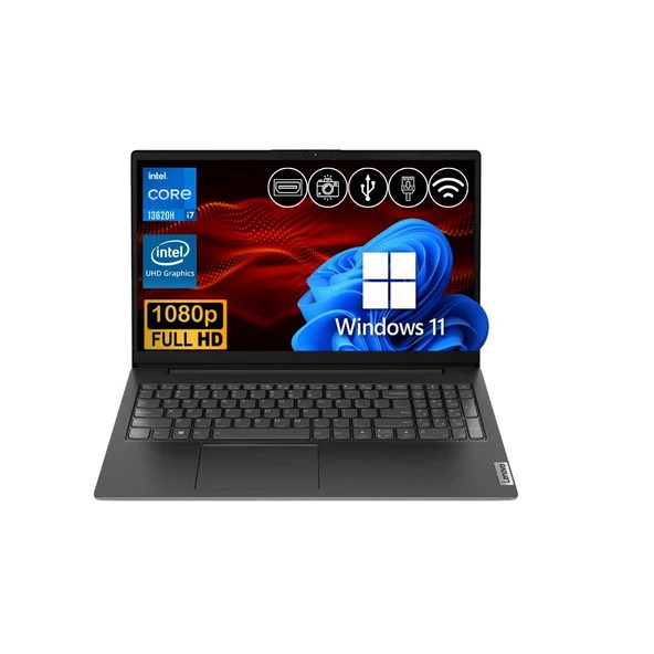 Lenovo V15  i7-13620H 16GB 2TB M.2 SSD 83A100QRTR ATL17 15.6" W11Pro Taşınabilir Bilgisayar ürün görseli 1