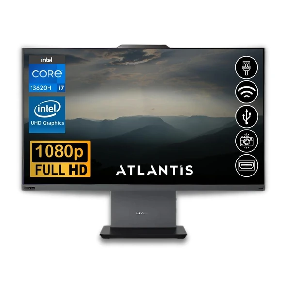 Lenovo ThinkCentre Neo 50A 24 Gen 5 i7-13620H 8GB  512GB M.2 SSD 12SC000KTR ATL2 23.8" Fdos All In One Bilgisayar ürün görseli