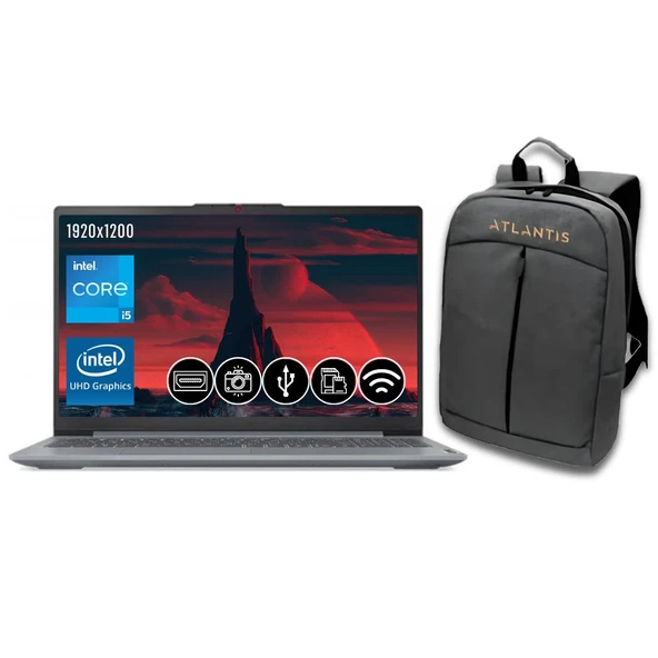 Lenovo Ideapad Slım 3  I5-12450H 8GB 512GB M.2 SSD 83ES0033TR ATL9 16" Fdos Notebook+Çanta ürün görseli 1