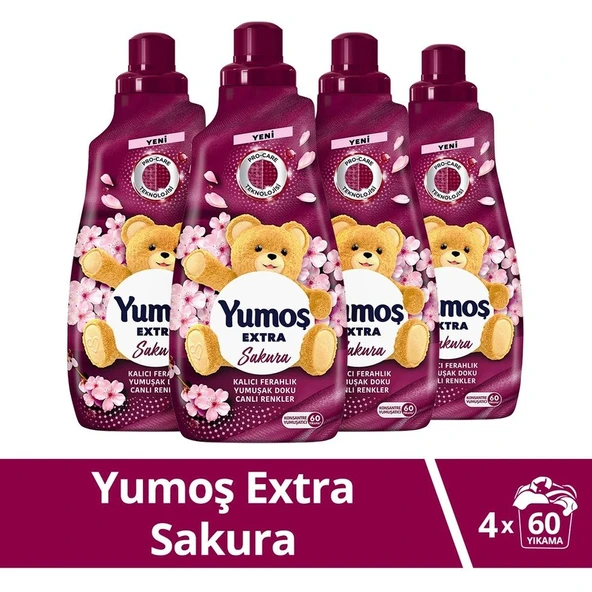 Yumoş Extra Çamaşır Yumuşatıcı Sakura 1440 ml X4 ürün görseli 1