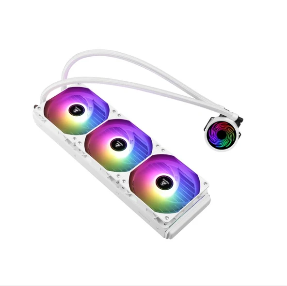 Segotep BeVere ARGB Beyaz 360 mm Intel(1700p/1851p)-AMD Uyumlu Sıvı Soğutucu - Resim 4