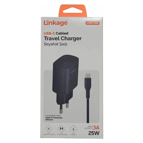 Linkage Xiaomi Samsung Android Uyumlu 18W/3A Qc 3.0 Pd Type-C Hızlı Şarj Aleti - Resim 2