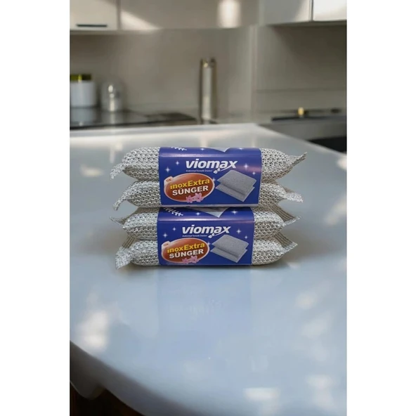 Viomax Sihirli Telli Sünger 4 Adet Çok Amaçlı Sünger ürün görseli