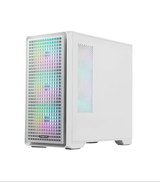 SEGOTEP Radiant Beyaz 750W 80+ Bronze Midi Tower Kasa (Rainbow Fan) - Resim 5