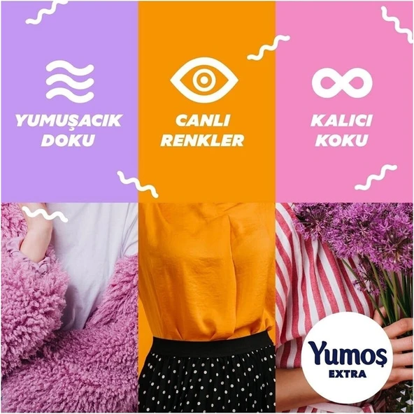 Yumoş Extra Konsantre Çamaşır Yumuşatıcısı Hanımeli 1440 ml 4 Adet Yumoş Hanımeli 1440 - 4