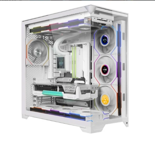 Lian Li UNI FAN TL WIRELESS LCD 1x140mm Beyaz Kasa Fanı - Resim 4