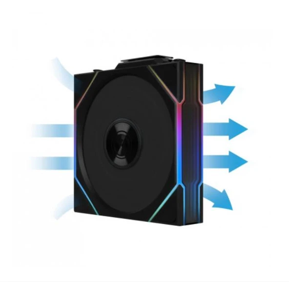 Lian Li UNI FAN TL WIRELESS 3x120mm Siyah Kasa Fanı - Resim 3