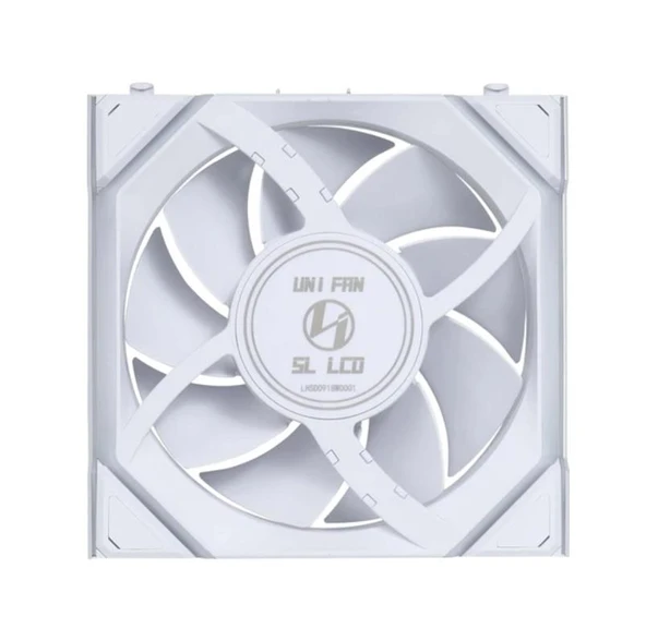 Lian Li UNI FAN SL WIRELESS LCD 1x120mm Beyaz Kasa Fanı - Resim 4