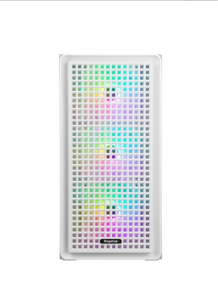 SEGOTEP Radiant Beyaz 750W 80+ Bronze Midi Tower Kasa (Rainbow Fan) ürün görseli 1