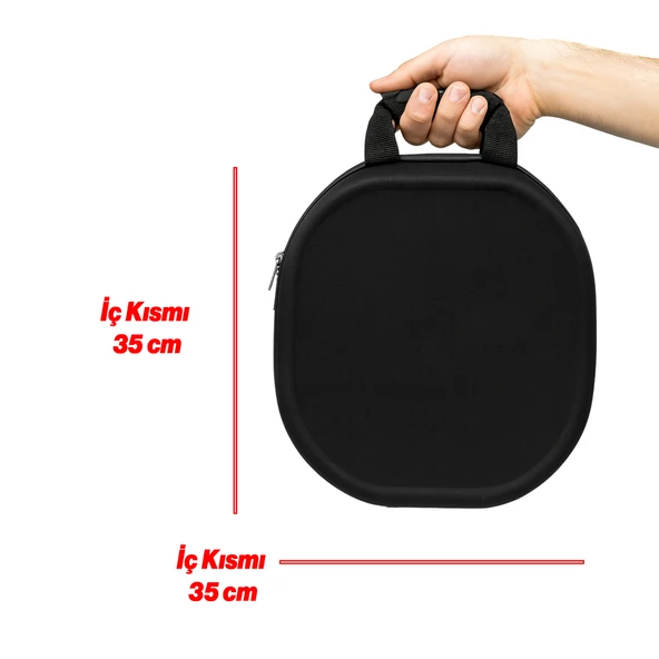 Taşıma Çantası Elektrikli Şarj Kablosu Çanta HCB4010 Fermuarlı Sağlam Suya Dayanıklı Ø 35 cm Çap - Resim 3