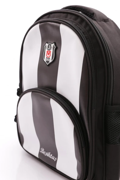 Beşiktaş Me Team Çubuklu Suni Deri Okul Çantası - Resim 4