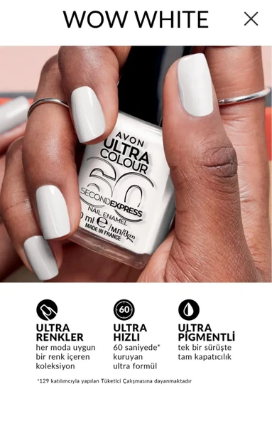 Avon Ultra Color Oje 10 ml WOW WHITE ürün görseli