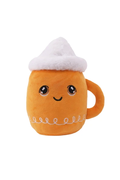 Peluş Kahve Bardağı Kupa Hediyelik Yastık Yumuşak Dekoratif Oyuncak - 4