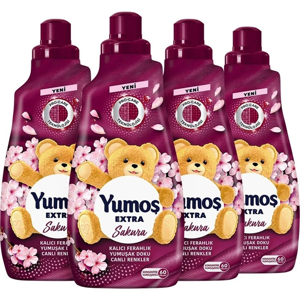 Yumoş Extra Çamaşır Yumuşatıcı Sakura 1440 ml X4 - Resim 2