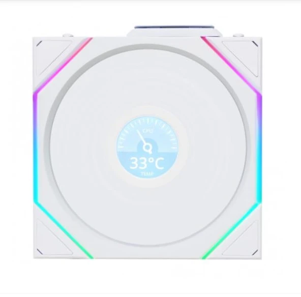 Lian Li UNI FAN REVERSE TL WIRELESS LCD 1x120mm Beyaz Kasa Fanı ürün görseli 1