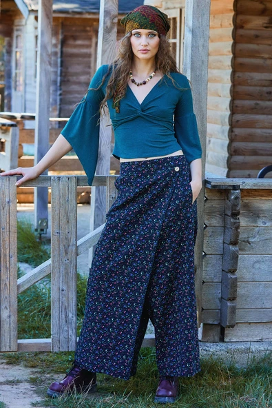 Anvelop Etek Cepli Bol Paça Pantolon - 3