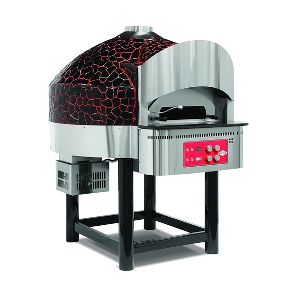 Empero EMP.SPO.03-BR-LPG Gazlı Sabit Tabanlı Pizza Fırını 9 Pizza Kapasiteli - Siyah, Kırmızı LPG'li - 1