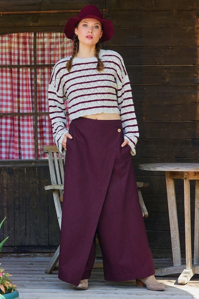 Anvelop Etek Cepli Bol Paça Pantolon - 3