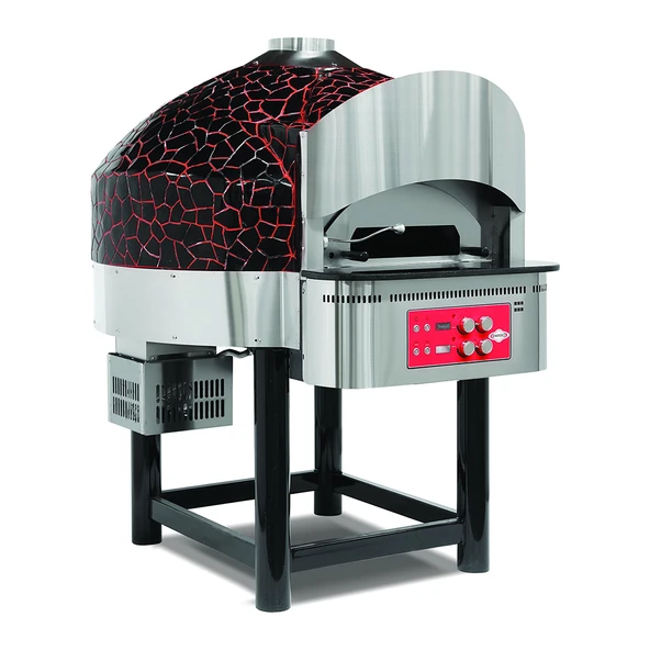 Empero EMP.SPO.04-BR-NG Gazlı Döner Tabanlı Pizza Fırını 6 Pizza Kapasitel - Siyah, Kırmızı Doğalgazlı ürün görseli