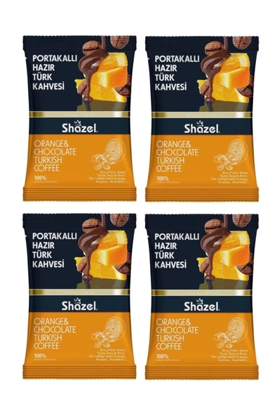Shazel Portakallı Hazır Türk Kahvesi 100 gr x 4 Adet ürün görseli