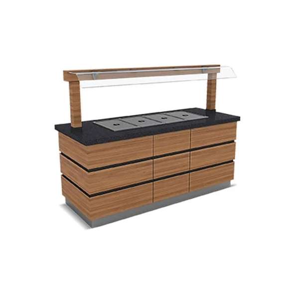 Empero KPD.SSB.03 Kapadokya Sıcak Servis Ünitesi Benmari Nefeslikli 4x1/1 Gn 2000*900*900/1550 ürün görseli