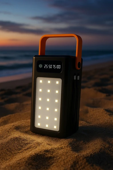 Taşınabilir LED Işıldak & Powerbank 4 Kademe Işık Ayarı, Yüksek Kapasiteli Şarj Cihazı - 8