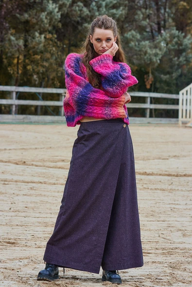 Anvelop Etek Cepli Bol Paça Pantolon