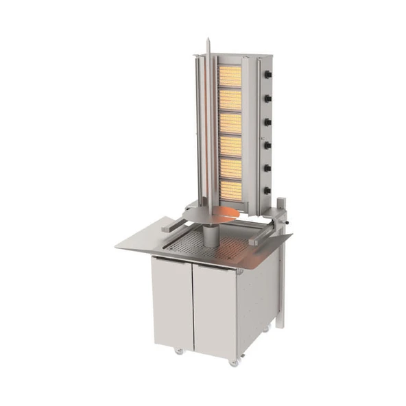 Atalay ADG-6-D-S Döner Makineleri Duvara Monte Gazlı 6 Gözlü - Resim 1