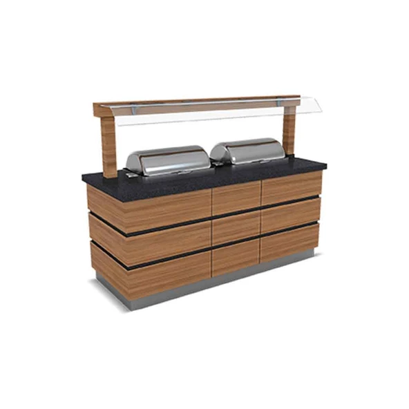 Empero KPD.SSC-N.02 Kapadokya Sıcak Servis Ünitesi Nefeslikli 2x1/1 Gn Chafing Dish 1800*900*900/1550 ürün görseli