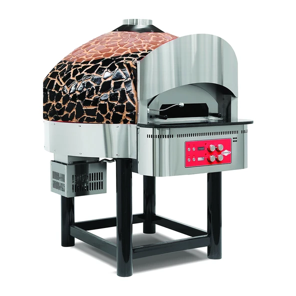 Empero EMP.SPO.03-BB-NG Gazlı Sabit Tabanlı Pizza Fırını 9 Pizza Kapasiteli - Altın, Siyah Doğalgazlı - Resim 1