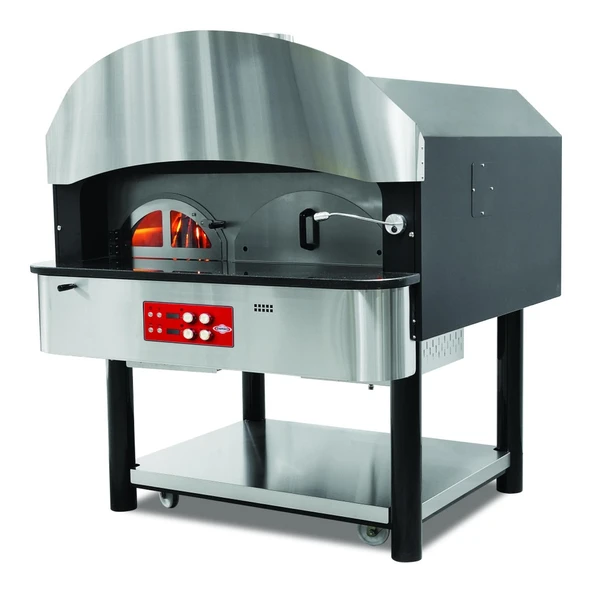 Empero EMP.SPO.05-NG Gazlı ve Odunlu Döner Tabanlı Pizza Fırını 6 Pizza Kapasiteli - Doğalgazlı - Resim 1