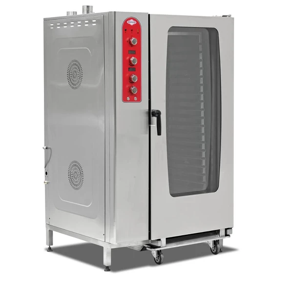 Empero EMP.GKF.40 Plus Konveksiyonel Fırın - Gazlı - 40 GN-1/1 (20 GN-2/1) - kit arabalı - LPGli