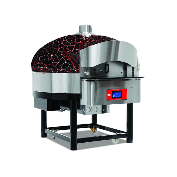 Empero EMP.SPO.02-D-BR-LPG Dijital Pizza Fırını Döner Tabanlı Siyah-kırmızı ürün görseli