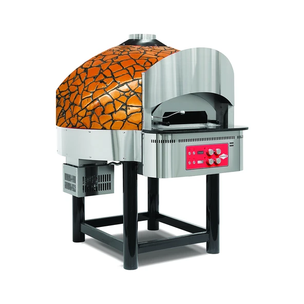 Empero EMP.SPO.04-GB-LPG Gazlı Döner Tabanlı Pizza Fırını 6 Pizza Kapasitel - Altın, Siyah LPG'li - Resim 1