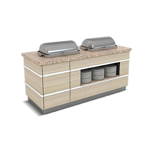 Empero GLT.SSC.03 Galata Sıcak Servis Ünitesi Reşolu 3x1/1 Chafing Dish 2400*900*900/1550 ürün görseli