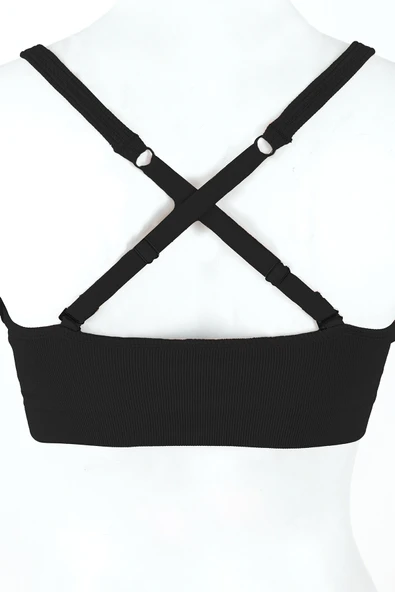 Siyah Light İnvisible V Kesim Dikişsiz Sütyen - Resim 6