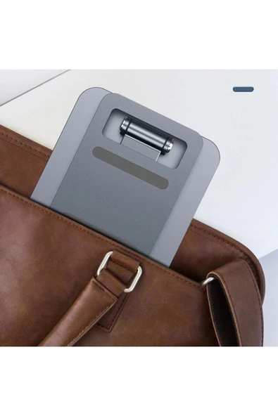 360 C Döner Katlanabilir Alüminyum Tablet & Telefon Standı  Ayarlanabilir, Taşınabilir, Ergonomik Tasarım - 6
