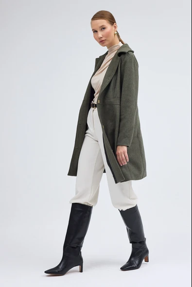 Dikiş Detaylı Tasarım Kaşe Kaban - Resim 6