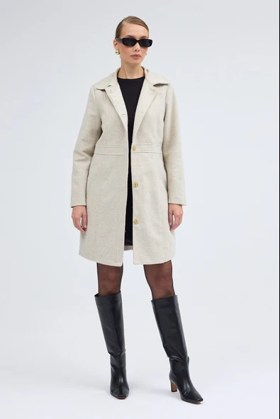 Dikiş Detaylı Tasarım Kaşe Kaban - Resim 4