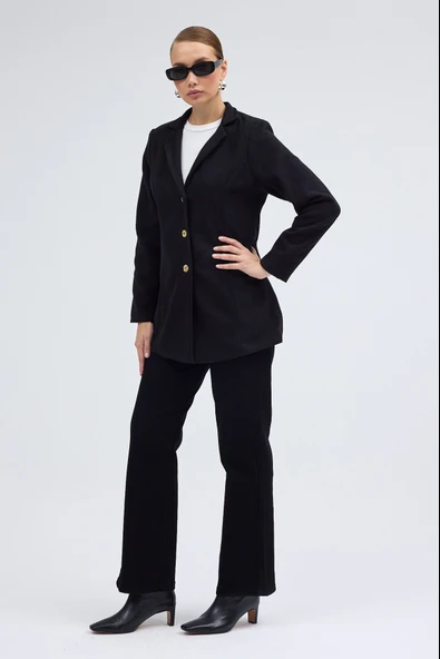 Tasarım Yaka Kısa Boy Kaşe Kaban - 8