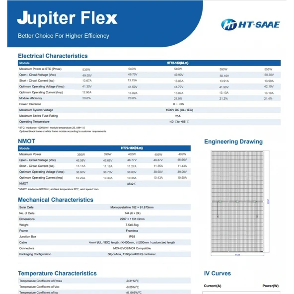 550W ESNEK GÜNEŞ PANELİ SOLAR PANEL MARİN TİPİ - Resim 2