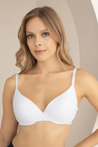 Ekru Hafif Destekli Tulum Kol Tek Sütyen ürün görseli 1