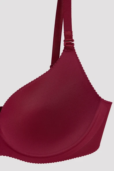 Bordo Sossa Lazer Kesim Sütyen - Resim 3